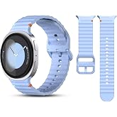 EWEC Samsung Galaxy Watch 9 / Watch 8 (40mm/44mm) ve Watch 8 Classic (46mm) Uyumlu Premium Dalgalı Yumuşak Silikon Spor Kordo