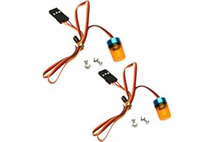 Sharplace Pack of 2 Universal RC Truck Accessories Police LED Light Bar for Radio Control Car Parts - Yellow