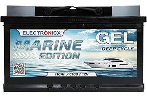 Akumulator żelowy 12 V 110 Ah Electronicx Marine Edition, akumulator solarny 12 V, akumulator solarny 12 V, akumulator żelowy 12 V, 110 Ah, akumulator solarny