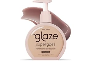 Glaze Supergloss Color Conditioning Gloss – Hydrating Semi-Permanent Color Hair Gloss & Shine Boost – Color Depositing Mask - Vegan, Cruelty-Free – 190ml - Honey Blonde - Dark Blonde