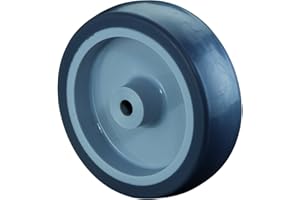 BS Rollen A80.100 Roue en caoutchouc bleu-gris, corps de roue en plastique, diamètre 100 mm, roulement lisse
