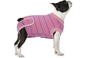 Hjyokuso Tuta da Recupero per Cane Dopo l'intervento Chirurgico, Protezione Anti-leccamento per ferite Addominali/malattie della Pelle per Gatto Cucciolo, Alternativa al Collare elettronico S