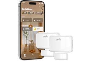Onvis Sensores de Puertas y Ventanas Thread, Bluetooth Sensor de Contacto Inteligente Inalámbrico para Sistema de Alarma y Domótica, Compatible con Apple HomeKit, No Requiere HUB (1 Unidades)
