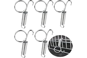 BOBOZHONG Crochets à Ressort pour Cage,5 PCS loquet de Porte à Ressort Printemps Crochet De Verrouillage,Fixation Pet Cage Porte pour Fixer Lapin,Écureuils,Oiseaux,Rongeurs