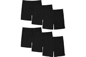 BOOPH Girls Dance Shorts 2-10Y Assorted Color Breathable Bike Shorts for Sports Play