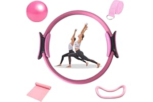 BAISHUWU Anneau de Pilates, Cercle de Pilates, Accessoire Pilates Femme, Anneau de Résistance Pilates, Cercle Magique de Fitness, Toning Pilates Ring, pour tonifier Les Cuisses, Les abdominaux