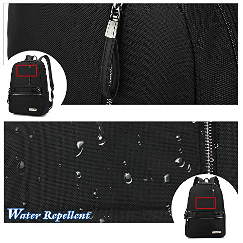 Zumit Rucksack Uni Damen Herren Schulrucksack Schultasche M  dchen Jungen Reisen Outdoor Daypacks Studenten Laptop Backpack 15 6 Zoll Schwarz