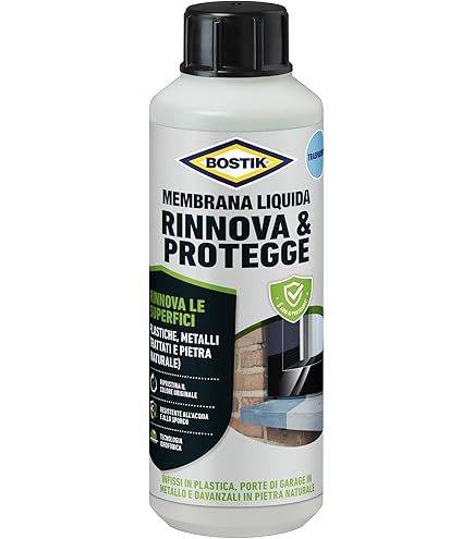 Bostik Membrana Liquida Rinnova & Protegge trattamento rinnovante  resistente ad acqua e sporco 500ml trasparente : Amazon.it: Fai da te