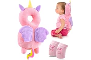 GOHYTAL Baby Kopfschutz, Verstellbare Baby Head Protector Kopfschutzkissen mit Knieschoner Baby für Baby Kinder 4-24 Monate Sicheres Krabbeln die Krabbeln Laufen Lernen Geschenke für Neugeborene Babys