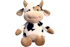 OKSIR Cow Plush Toy, 40 cm Stuffed Animal Plushie Doll, Soft Fluffy Friend Hugging Cushion - Present for Every Age & Occasion