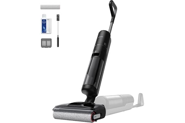 dreame H12 Pro FlexReach Aspirateur Laveur, portée à Plat à 180°, séchage 5 Min, Aspiration 18 000 Pa, Lavage à Chaud à 90 °C, Nettoyage Deux Bords, 50 Minutes de Nettoyage