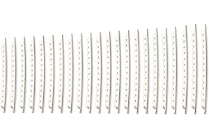 Alnicov Gitarren-Bunddraht, 22 Stück, vernickeltes Kupfer, 2,2 mm Bunddraht, Set für E-Akustikgitarre, 22 Bünde, Griffbrett, silberfarben