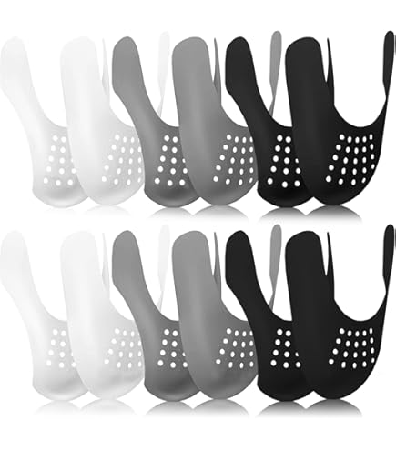 Scudi Anti-Piega Per Scarpe LATRAT - 2 Paia, Taglia L (40-50), Nero E Bianco