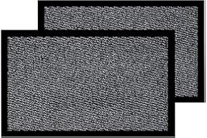 HOUSEGADS Pack of 2 Door Mat Dirt Trapper for Indoor&outdoor Heavy Duty Non Slip Rubber, Floor and Kitchen Mats Doormats Super Absorbent (Grey, 40 X 60 (Pack of 2)