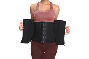 Lollanda Taille Trainer Trois supports en acier souple Ceinture abdominale Fitness Entraînement Corset réglable Sauna Ceinture d'haltérophilie Néoprène