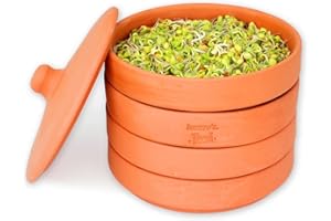 ‎HAWOS hawos Toni - Sprossensystem aus Ton - eine natürliche Alternative zu Sprossenglas & Kressesieb