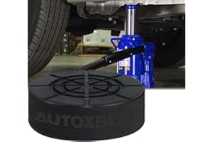 AUTOXBERT Sollevatore idraulico in gomma per bottiglie, cuscinetto in gomma per cric di manovra, base adattatore, per apertura da 25 mm nella parte inferiore da 3/4 tonnellate