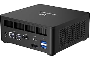 MINIS FORUM UM690 Pro Mini PC, procesador AMD Ryzen 9 6900HX, 8C/16T, bis a 4,9 GHz, AMD Radeon 680M Grafik, 2× PCIe4.0 1 TB SSD/64 GB DDR5, HDMI/DP/USB4×2, RJ45 2,5 G×2,Wi-Fi 6E,BT 5.3,USB 3.2 ×4