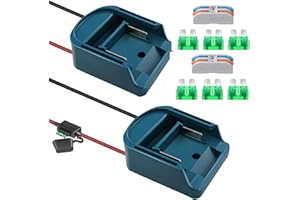 MAKBOS 2 Stück für Makita18V Akku Adapter,für Makita Power Wheels Adapter,DIY Ladegerät Konverter für Makita Batterie Power Station,Umrüstsatz mit Schalter,für Robotik Rc Truck Auto Spielzeug Batterien