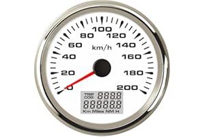 ELING Auto GPS Compteur De Vitesse Velometer 0-200KM/H Kilométrage De Vitesse Pour Course De Voiture Moto Avec Rétro-Éclairage 85mm