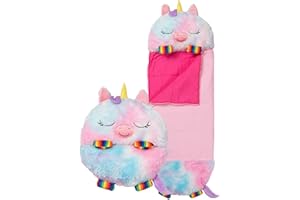 Happy Nappers Kids Sleeping Bag - Plush Toy, Comfy Sleeping Bag & Fluffy Pillow All in One