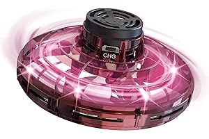 FLYNOVA Mini Drone Flying Toy UFO Drone Helicopter Flying Spinner pour Enfants ou Adultes, Mini Motion Aircraft avec 360 ° Rotating and Spinning LED Lights for Indoor, Outdoor Kids Gifts (Red)