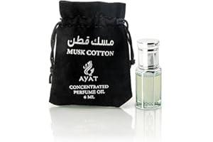 Huile Parfumé Musk Cotton 6ml AYAT PERFUMES Senteur Arabian Fabriqué à Dubaï | Extrait de Parfum/Attar Pour Une Odeur Longue Durée | Musk Halal Pour Homme et Femme Sans Alcool - musk silver