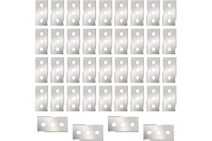 HZAOPZE 40 PCS Lame di Ricambio per Raschietto, Lame di Tre Fori per Raschietti, Lame in Acciaio al Carbonio per Piano Cottura e Forno, 0,2mm