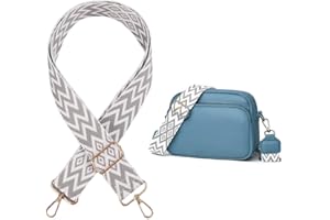 JYNXOR Correa para Bolsos de Mujer Bandolera Correa de Hombro Ajustable con Mosquetón 3.8cm Anchura, Reemplazo Correa Bolso Crossbody, Ideal para Bolsos de Hombro, Bolsos de Mano, Cámaras (Gris)