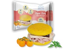 Nuvola Zero – noll molnbröd – noll kolhydratbröd, sockerfri, laktosfri, rik på fiber och protein, glutenfri, 47 g pack, tillverkad i Italien