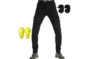 SHUOJIA Pantalons De Moto Pour Hommes Et Femmes, Jeans De Motard De Moto Protection Renforcée Pantalons De Moto Pantalons En Denim Pantalons De Course