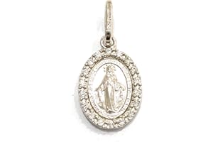 DE BUSSY Wunderbare Jungfrau Medaille aus Sterlingsilber, Silber, Oxyde de Zirconium