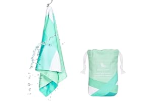 Dock & Bay Serviette rafraîchissante QuickCool - pour Les entraînements & Le Sport - rafraîchit Jusqu’à 15°C - Contient Un Sac - 63x29cm - Go Faster - Race Teal