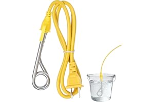 GROSION Boiling Water Heating Tube,Portable Water Heater,Immersion Water Heater,Camping Water Heater,for Hot Water Coffee Tea Cocoa Milk Hot Chocolate Resists Rust and High Temperature (220V 600W)