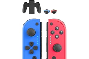 Yanwom Switch Controller, 2er-Set Wireless Controller für Switch/OLED/Lite mit 6-Axis Groscope/Dual Vibration/Aufweckfunktion, Controller mit Switch Joy-C-Aufladehalterung, Plug-and-Play