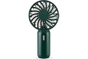 SHYOSUCCE Mini Ventiladore Portátil con 3 Velocidades Ajustables, Batería Recargable, Acollador, Ventilador USB Silencioso para el Hogar, Oficina, Exterior y Viajes, Verde