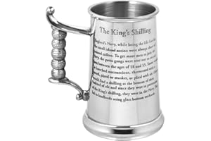 English Pewter Company Sheffield, England HG170-SERBATOIO con SCILLING King's Shilling Pesante, Argento, 21cm x 17.5cm x 11.6cm (approx. Boxed)