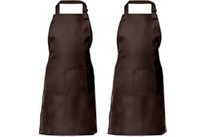 DAZZLUXE Fartuchy dziecięce z kieszeniami, regulowane fartuchy kuchenne dla dzieci, fartuchy ogrodowe dla chłopców i dziewczynek, do gotowania, majsterkowania, malowania (7-13 lat)