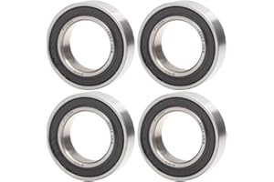 FUSHIBEARING 15267-2RS Rodamiento de bolas, 15 x 26 x 7 mm, acero cromado sellado de goma, rodamientos 15267RS para buje trasero clásico americano, 4 unidades