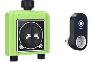 ESSENTIALS SMART HOME SOLUTIONS Smart Garden Bewässerungssystem mit zwei Anschlüssen, Zeitprofilerstellung & Bedienung per App – WLAN Bewässerungscomputer plant Bewässerung