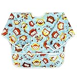 Hippychick Bumkins Sleeved Bib, Owl - Blue