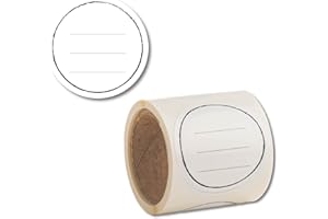 NORD TAPE Etykiety samoprzylepne okrągłe Ø 40 mm, 100 szt., naklejane etykiety do opisu na słoiki, naklejki na słoiki z dżemem do opisu, etykiety na przyprawy