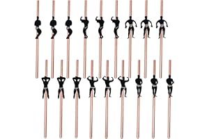 YOYEAH 18 st papperssugrör roséguld rolig loop eye gag sugrör engångs bachelorette dekoration för JGA kvinnor födelsedagar fl