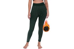 Liking Leggings Gefütterte Damen Winter Thermoleggings Mädchen Weihnachten Muster TeddyInnenfleece 4145