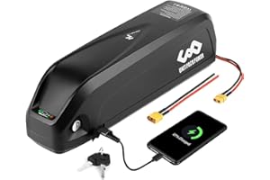 DICHOU 48V Ebike Battery 20Ah Hailong Lithium Ion Replacement Battery for 250W 300W 350W 500W 750W 1000W 1500W 1800W Motor