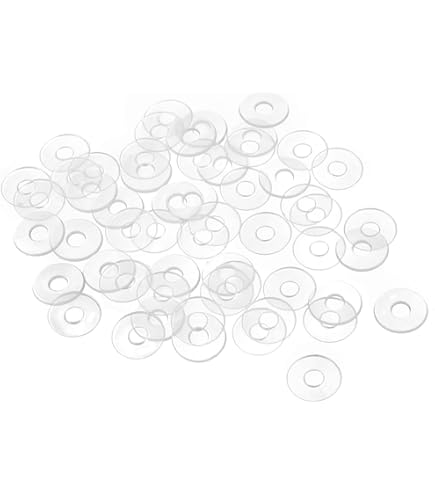 100x Nylon Unterlegscheiben M3 - Flache Dichtungsscheiben 8mm AD