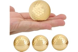 SALUTUYA Golfbälle,tragbares hochwertiges Golfzubehör mit 392 Bienenlöchern Leichter vergoldeter Golfball