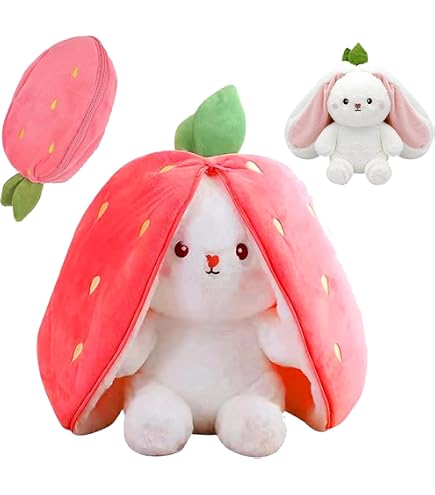 IUTOYYE Osterhase Plüschtier Mit Osterei-Hülle – Kuscheliger Hase 18 Cm, Geschenk Für Kinder Zu Ostern & Geburtstag (Rosa)