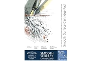 Winsor & Newton 6689613 blok rysunkowy, gumowany, 40 arkuszy - biały, 130 g/m², DIN A3