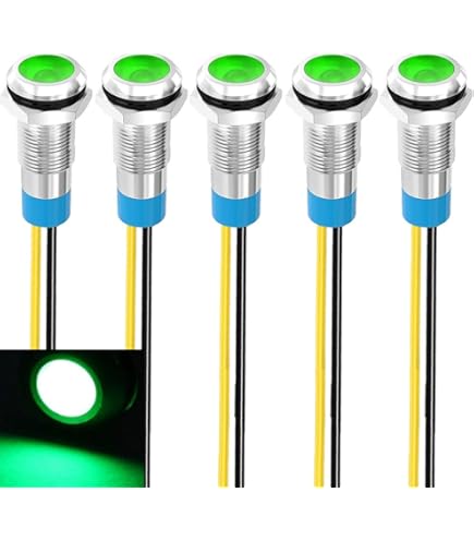 FTVOGUE Voyant LED Montage sur Rail DIN JD9 H1D 230 V AC DC pour Boîte de Distribution CNC Tour Zones Résidentielles (2